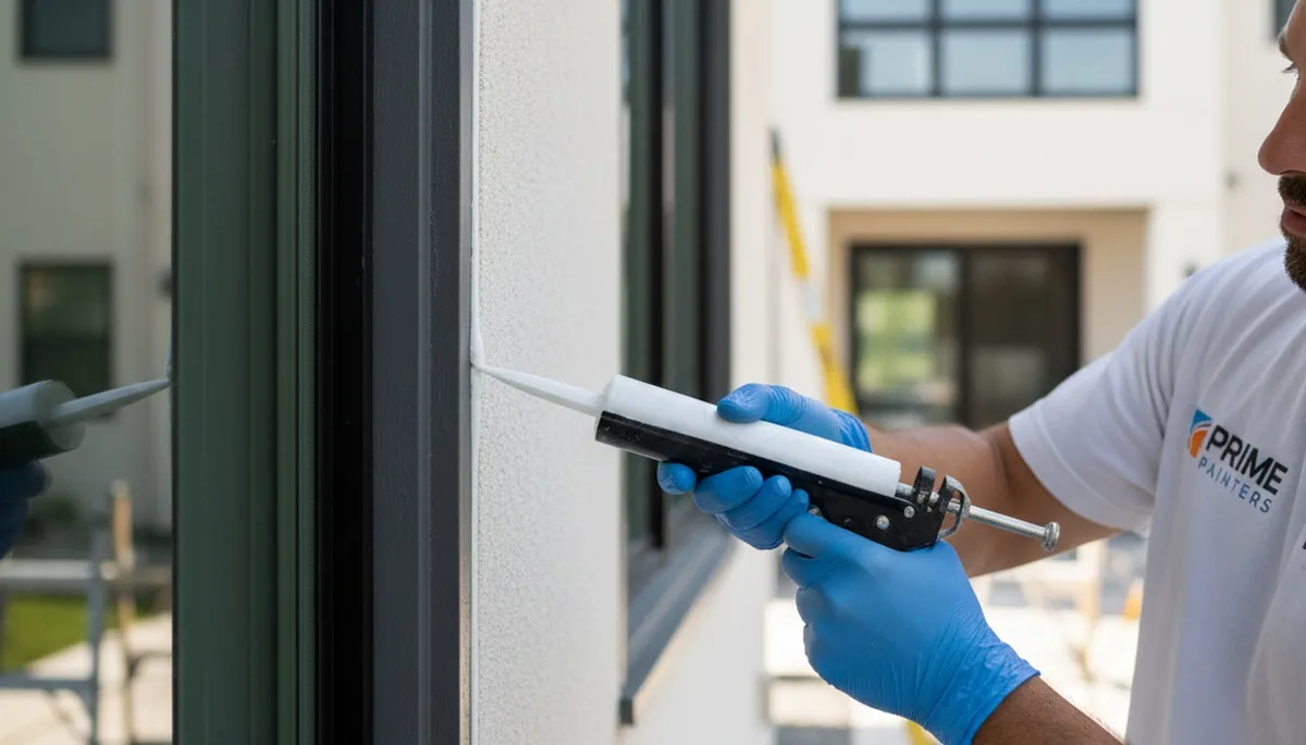 Professional caulking and sealing on Berkeley CA home exterior by expert house painters