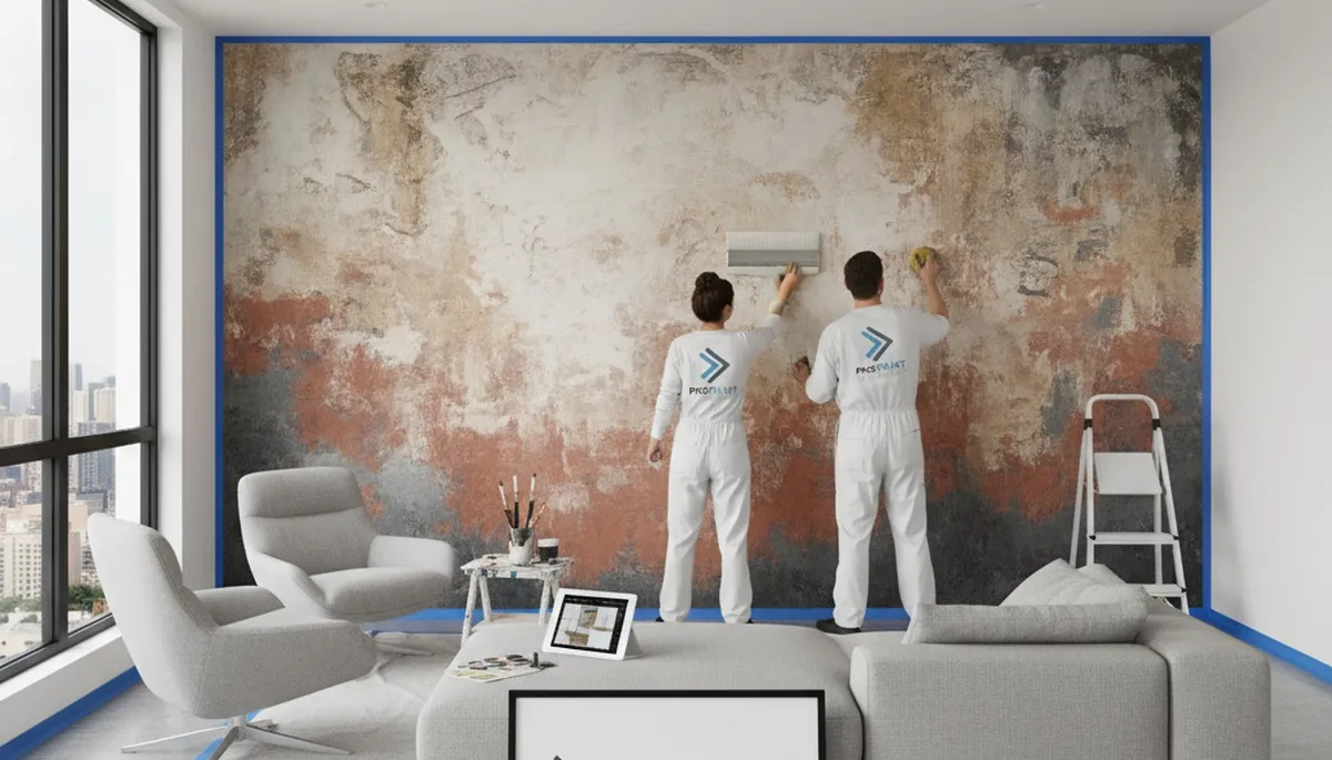 Professional faux wall painting for Mediterranean-style home in Berkeley, CA by local house painters