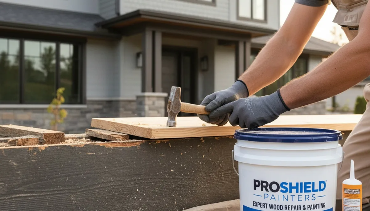 Professional wood rot repair on Berkeley, CA home exterior by local house painting experts